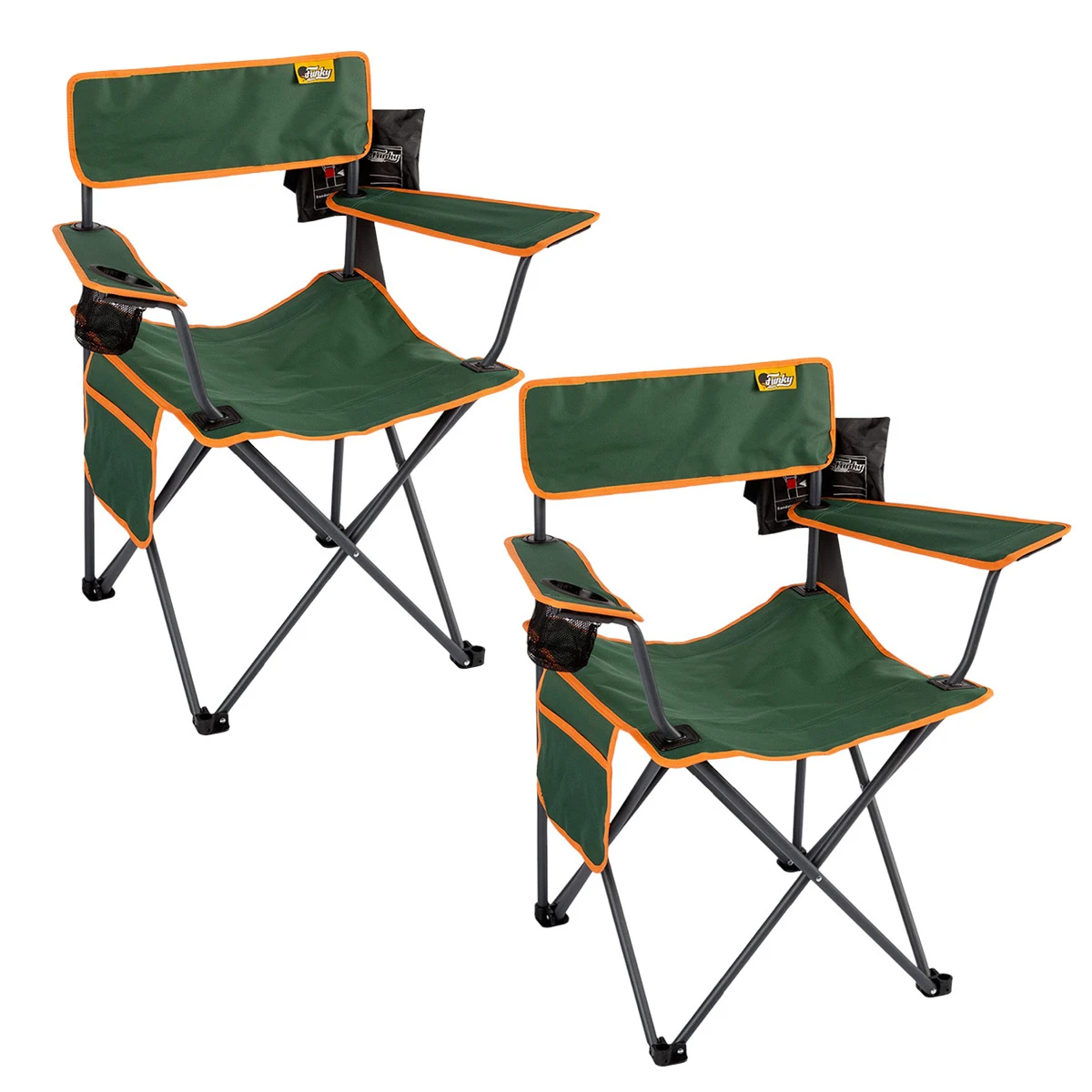 FUNKY CHAIRS Camper Katlanabilir Kamp Piknik Sandalyesi - Petrol Yeşili (2 Adet)