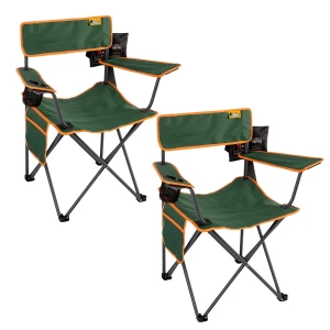 FUNKY CHAIRS Camper Katlanabilir Kamp Piknik Sandalyesi - Petrol Yeşili (2 Adet)