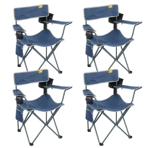 FUNKY CHAIRS Camper Katlanabilir Kamp Piknik Sandalyesi - Lacivert (4 Adet)