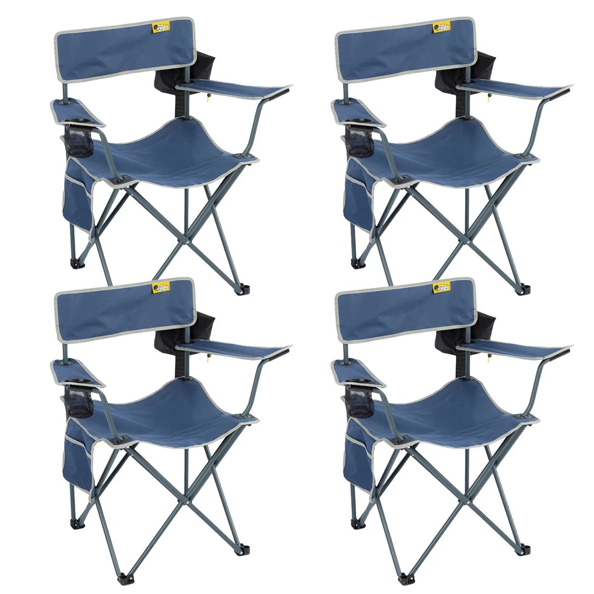 FUNKY CHAIRS Camper Katlanabilir Kamp Piknik Sandalyesi - Lacivert (4 Adet)