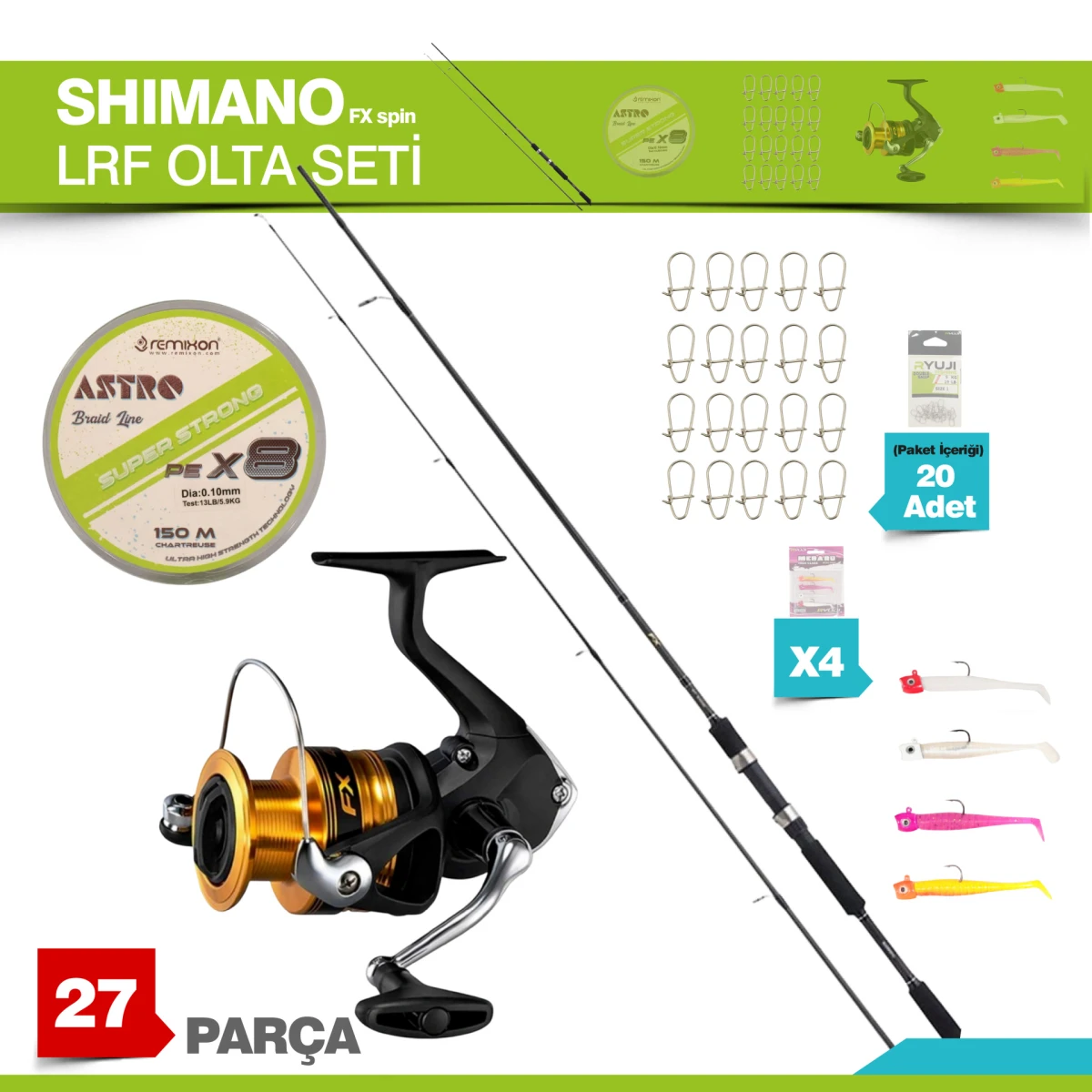 AVFONİ SHIMANO FX Spin LRF Olta Seti