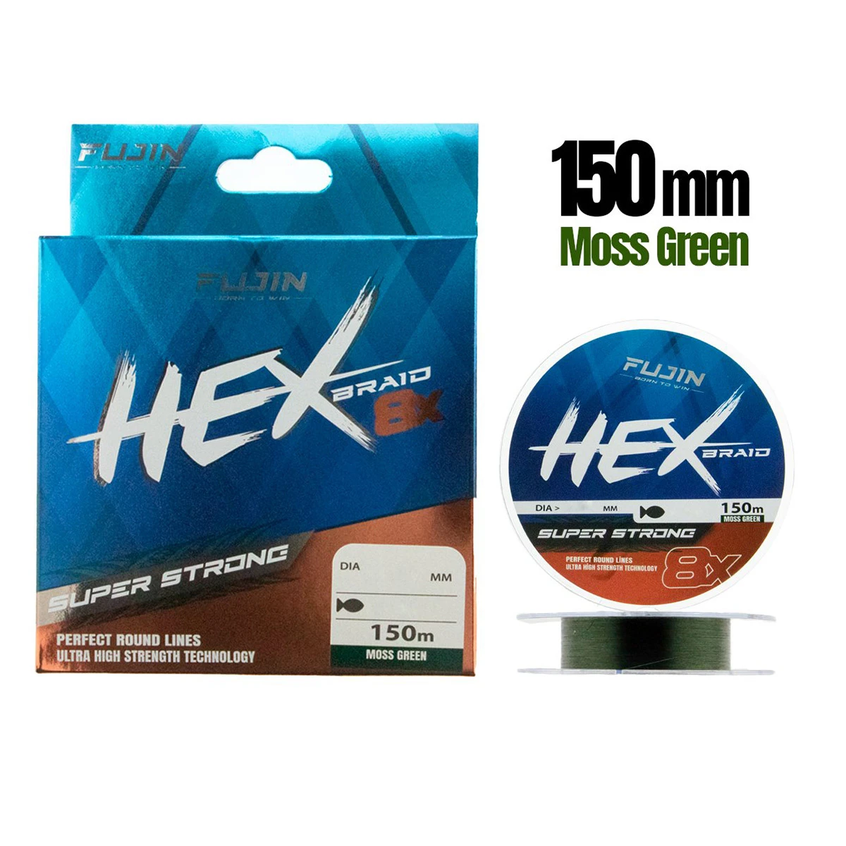 Fujin Hex Braid 8x 150mt Moss Green PE İp Misina
