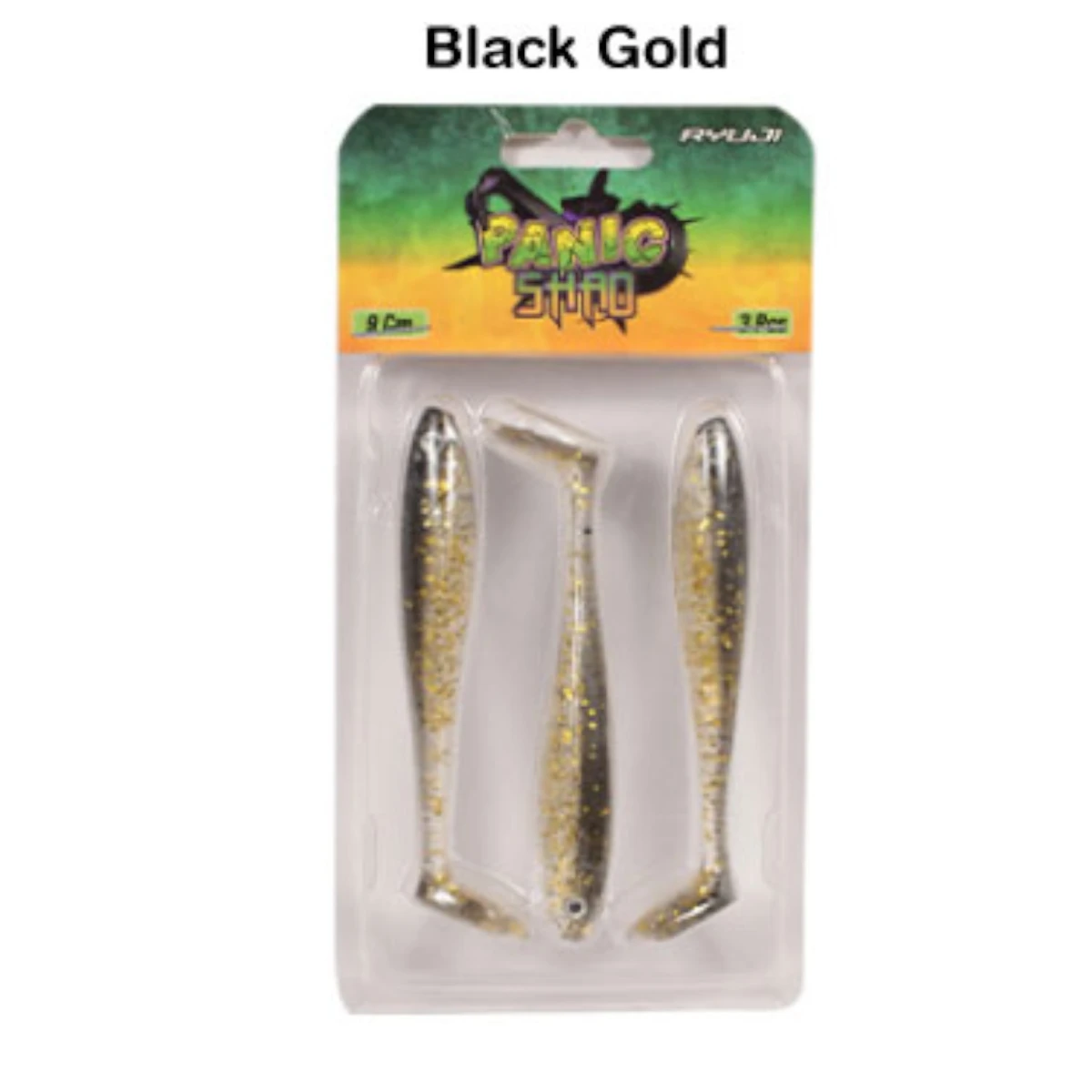 Ryuji Panic Shad 9cm 5.5gr Silikon Yem - BLACK GOLD 3 ADET