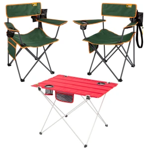 2 Adet Camper Katlanabilir Kamp Sandalyesi + Ultralight Katlanabilir Masa