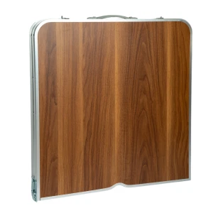 FUNKY CHAIRS Tabureli Katlanabilir Piknik Masası Seti -Ahşap Desen