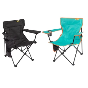 FUNKY CHAIRS V2 Lüks Kamp Sandalyesi - Siyah + Turkuaz (2 Adet)