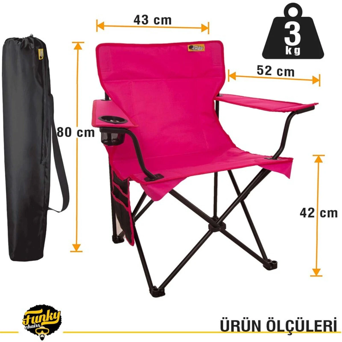 FUNKY CHAIRS V2 Lüks Kamp Sandalyesi 2 Adet
