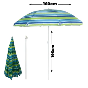 FUNKY CHAIRS Şemsiyeli Katlanabilir Piknik Masası - Gri