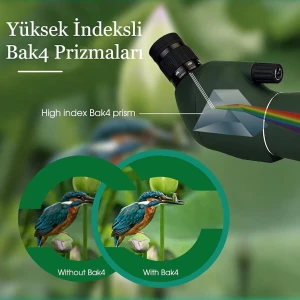 25 - 75X70 Zoom Monoküler Gece Görüşlü Su Geçirmez Teleskop Dürbün
