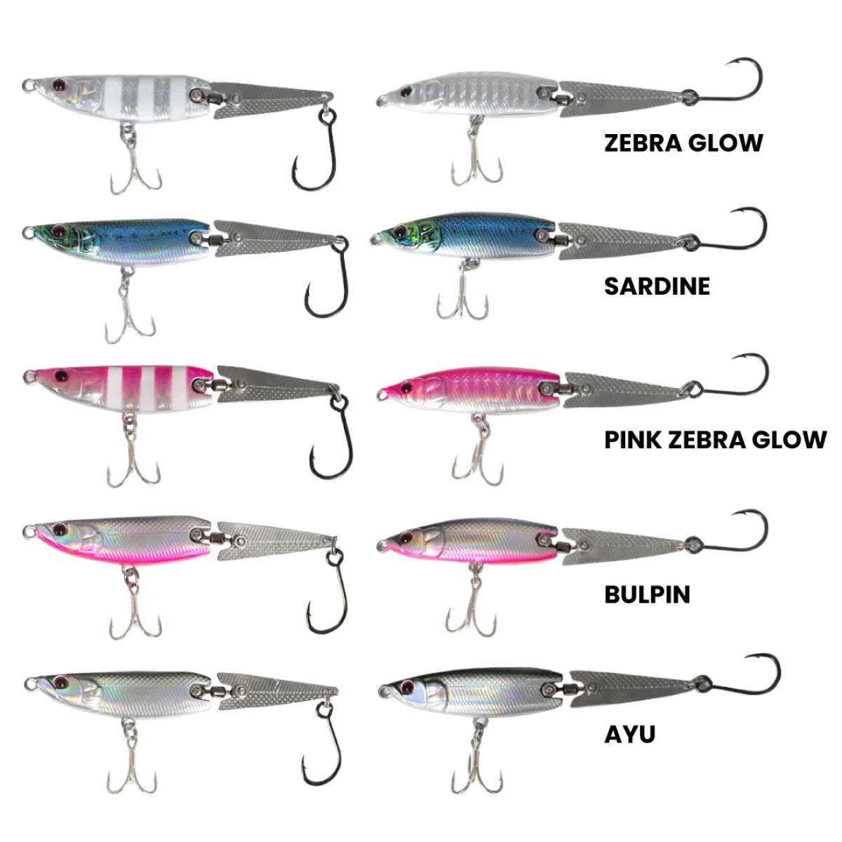 RYUJI Metal Jack Jig Yem 20gr - PINK ZEBRA GLOW