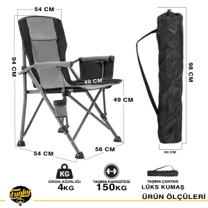 FUNKY CHAIRS River Side Katlanabilir Kamp Sandalyesi - Gri