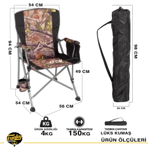 FUNKY CHAIRS River Side Katlanabilir Kamp Sandalyesi - Kamuflaj