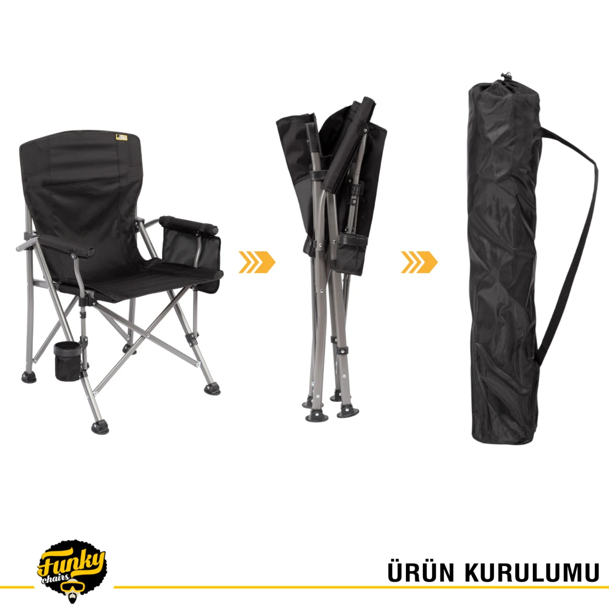 FUNKY CHAIRS River Side Katlanabilir Kamp Sandalyesi - Kamuflaj
