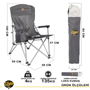 FUNKY CHAIRS Big Small Kamp Sandalyesi - Gri