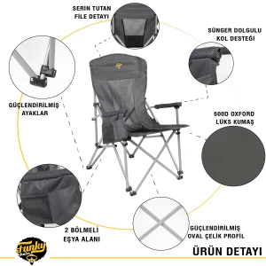 FUNKY CHAIRS Big Small Kamp Sandalyesi - Gri