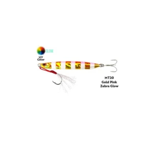 Fujin Metal Cast 60gr Shore Jig Metal Yem - MT20 Gold Pink Zebra Glow