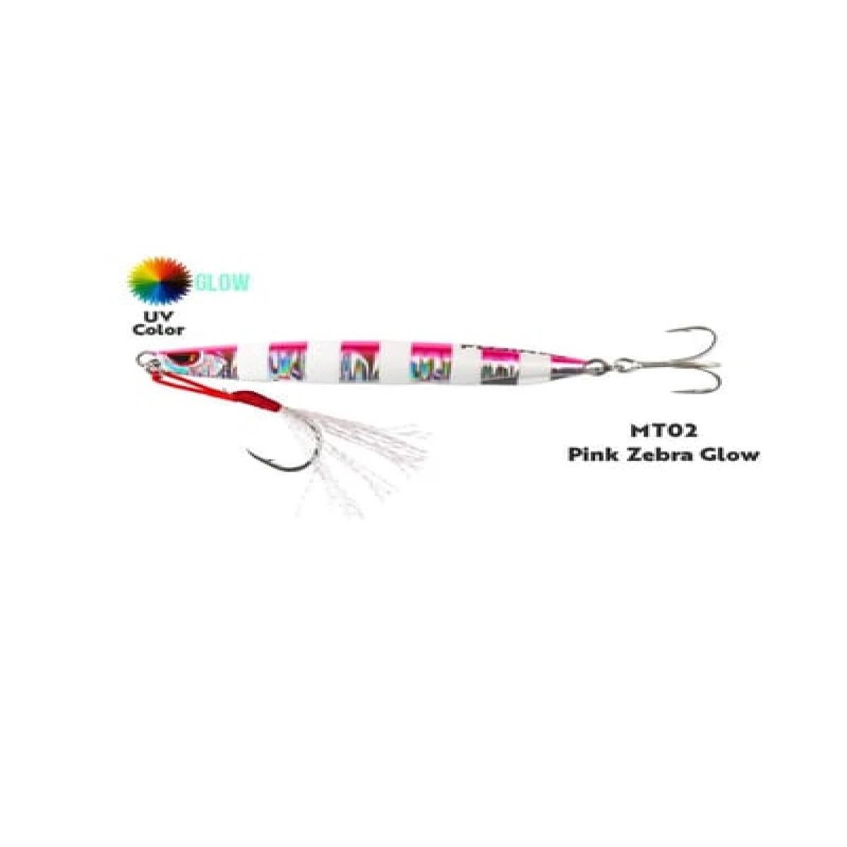 Fujin Metal Cast 60gr Shore Jig Metal Yem - MT02 Pink Zebra Glow