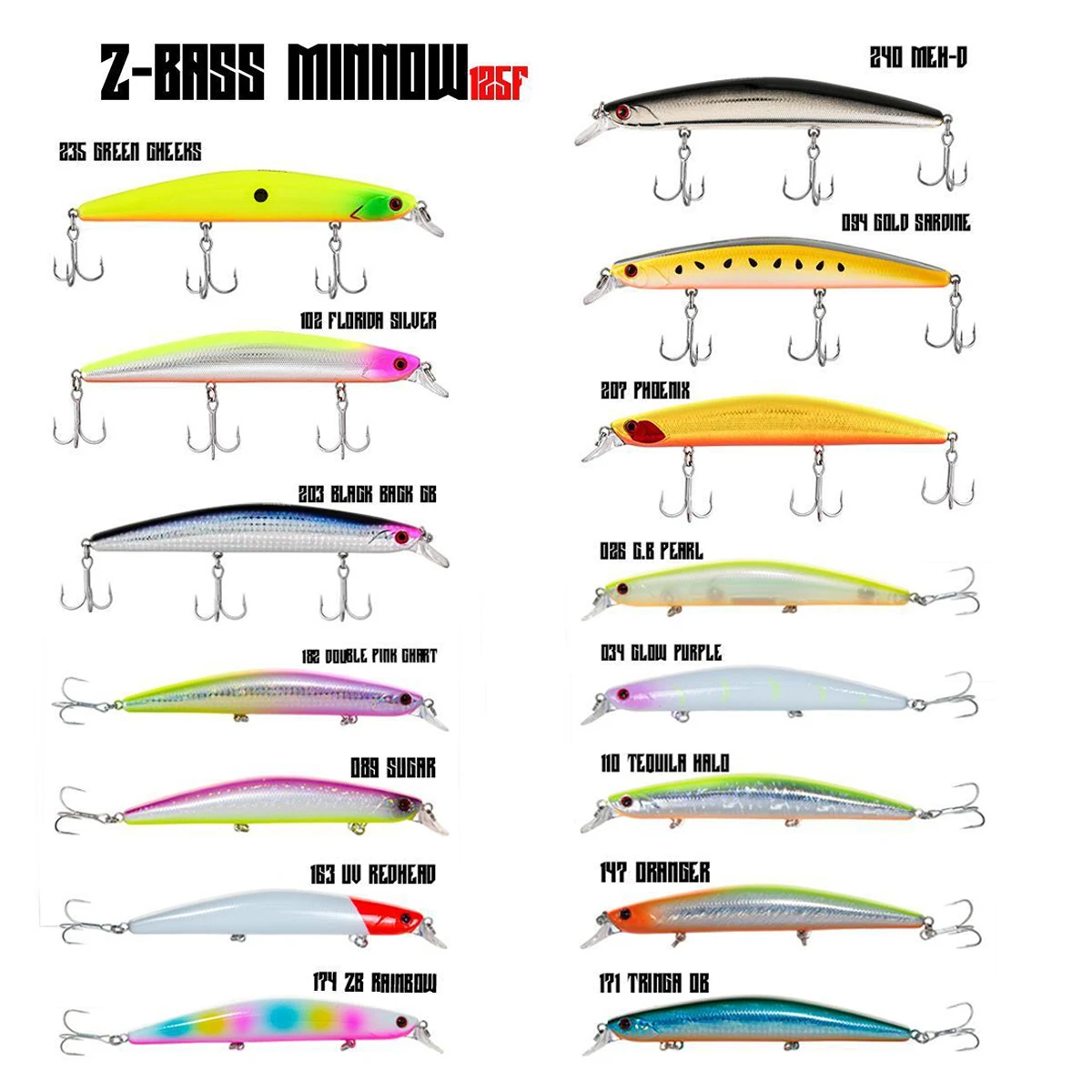 Fujin Z-Bass Minnow 125F 21gr Maket Balık - 110TequilaHalo