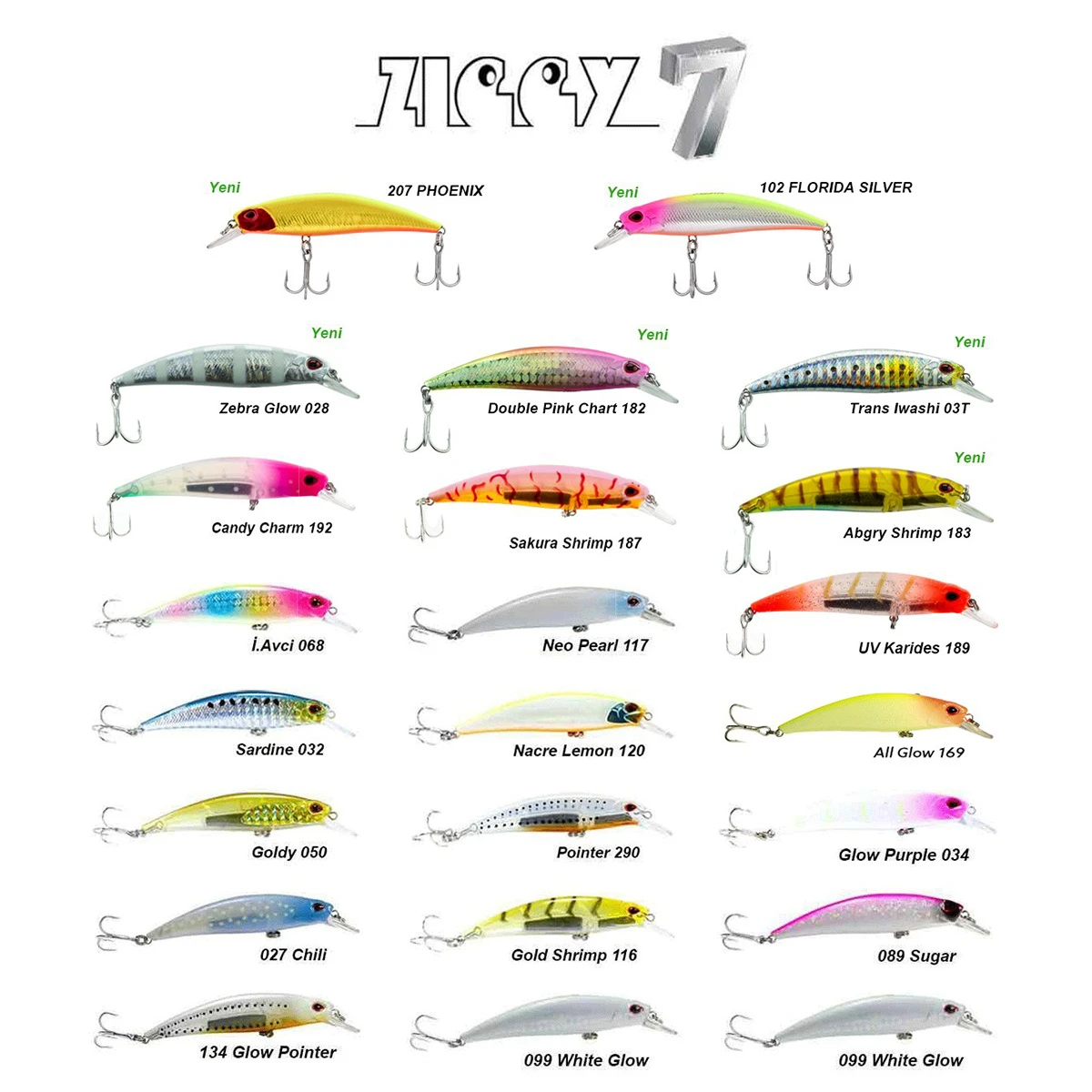 Fujin Ziggy7  70mm 9.6gr Sinking LRF Maket Balık - 117NeoPearl
