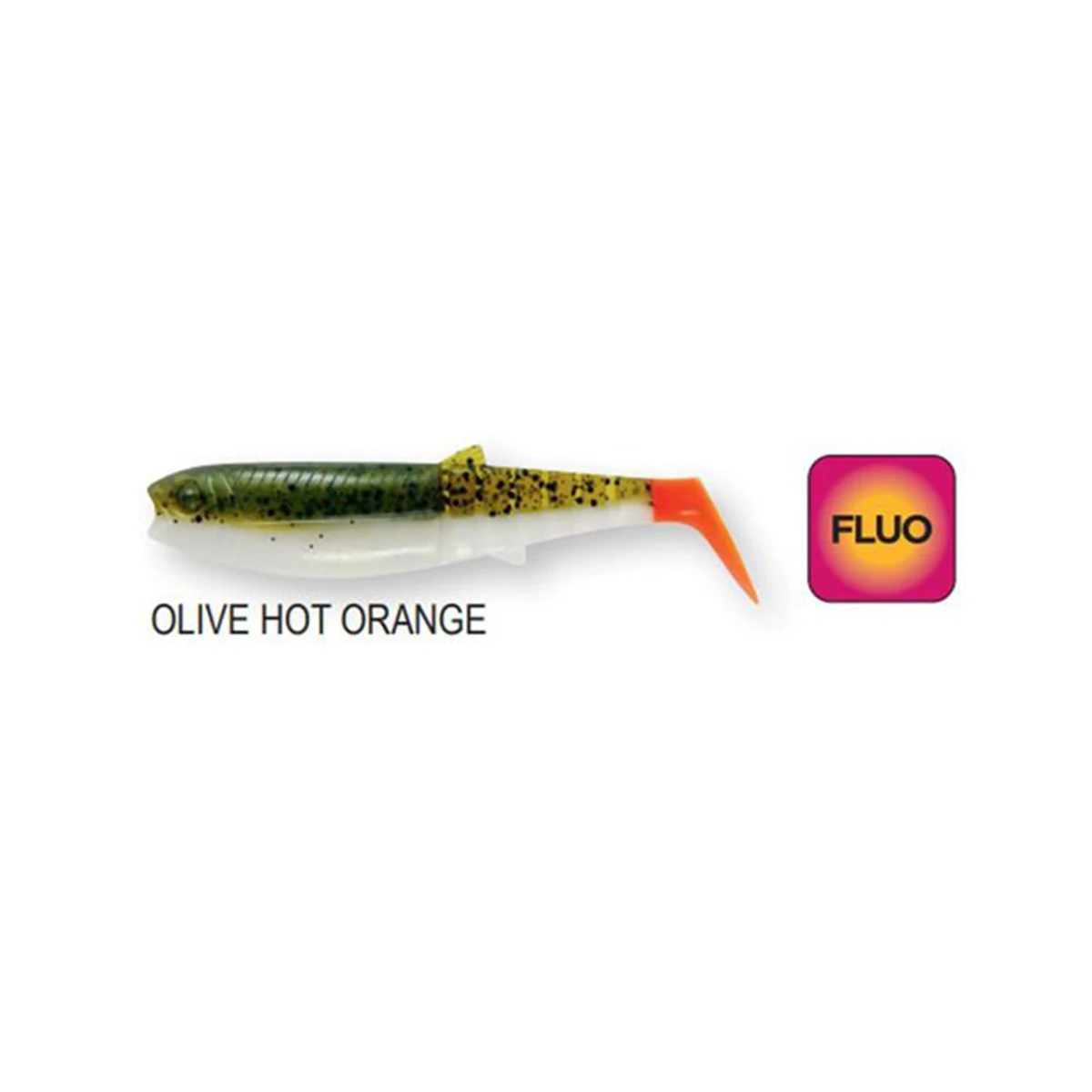 Savage Gear Cannibal Shad 8cm 5gr Sahte Balık - Olive Hot Orange