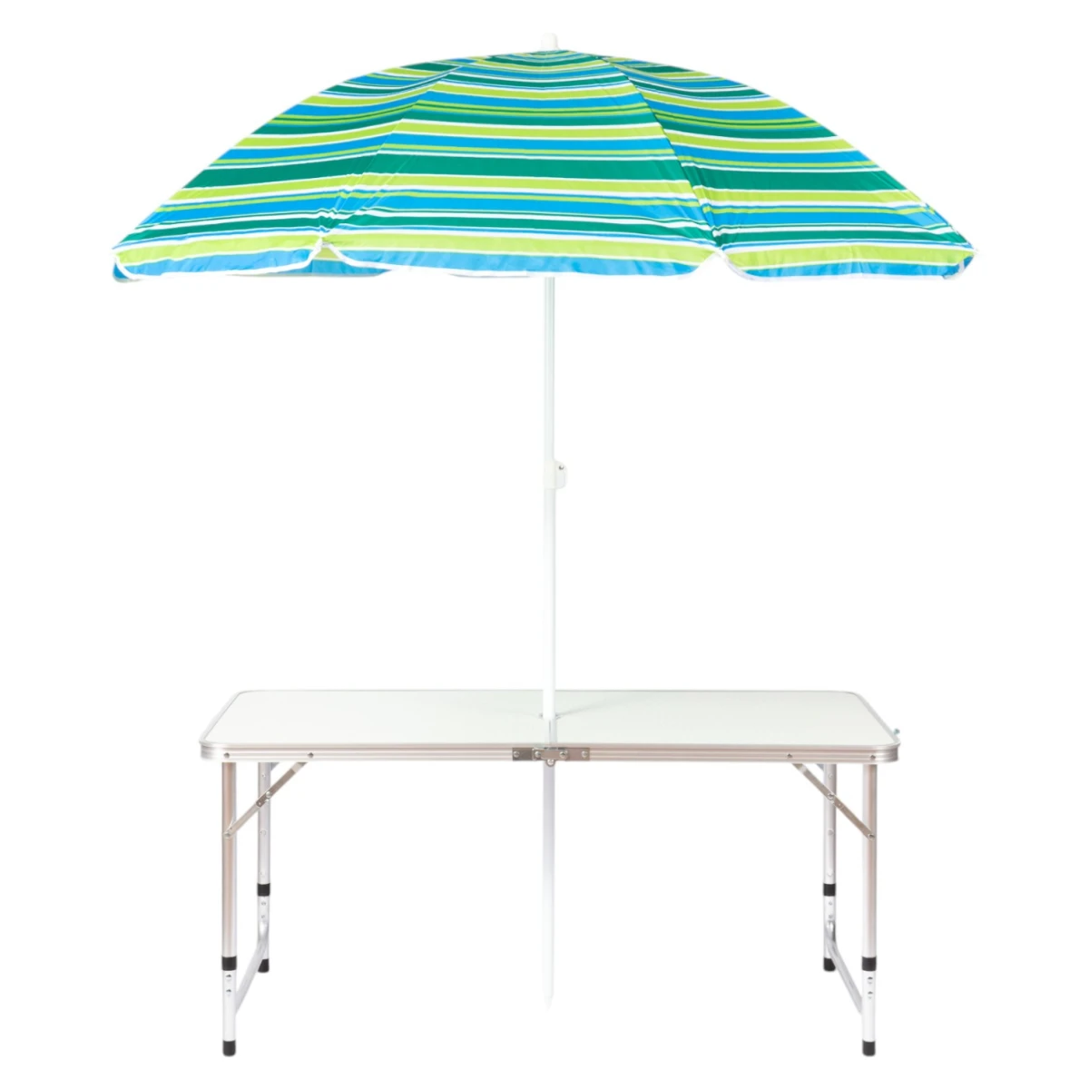 FUNKY CHAIRS Şemsiyeli Katlanabilir Piknik Masası - Gri