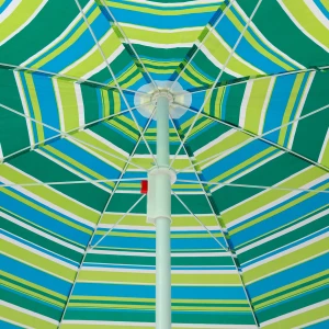 FUNKY CHAIRS Şemsiyeli Tabureli Katlanabilir Piknik Masası Seti - Ahşap Desen