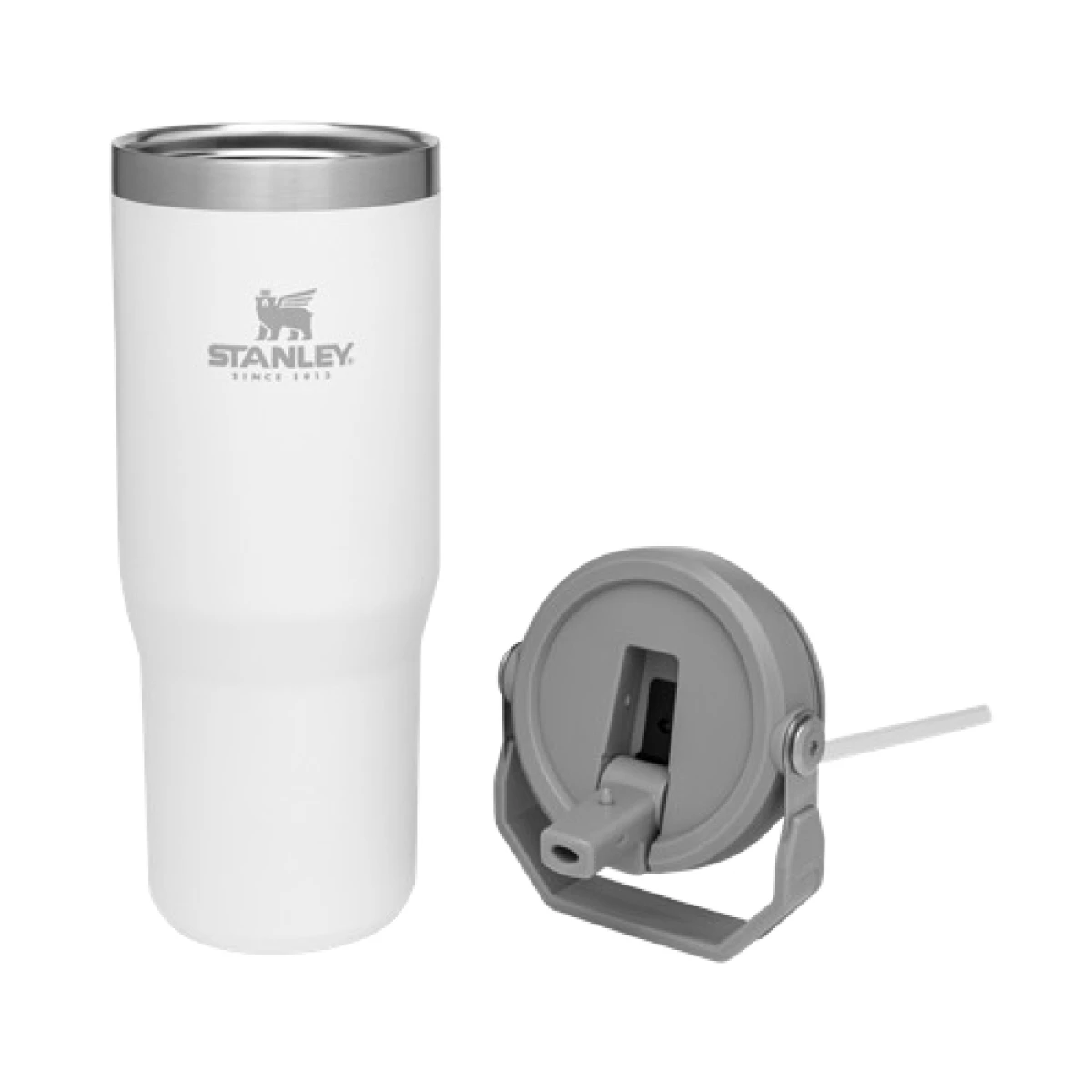 Stanley The IceFlow Flip Straw Pipetli Termos Bardak 0,89 LT - BUZ BEYAZ
