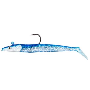 Fujin Zand Eel 11cm 7gr-14gr Double Body+Head Silikon Balık - Blue Silver