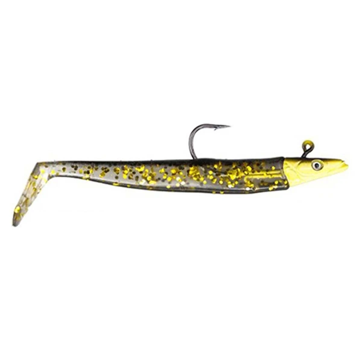 Fujin Zand Eel 11cm 7gr-14gr Double Body+Head Silikon Balık - Gold Silver
