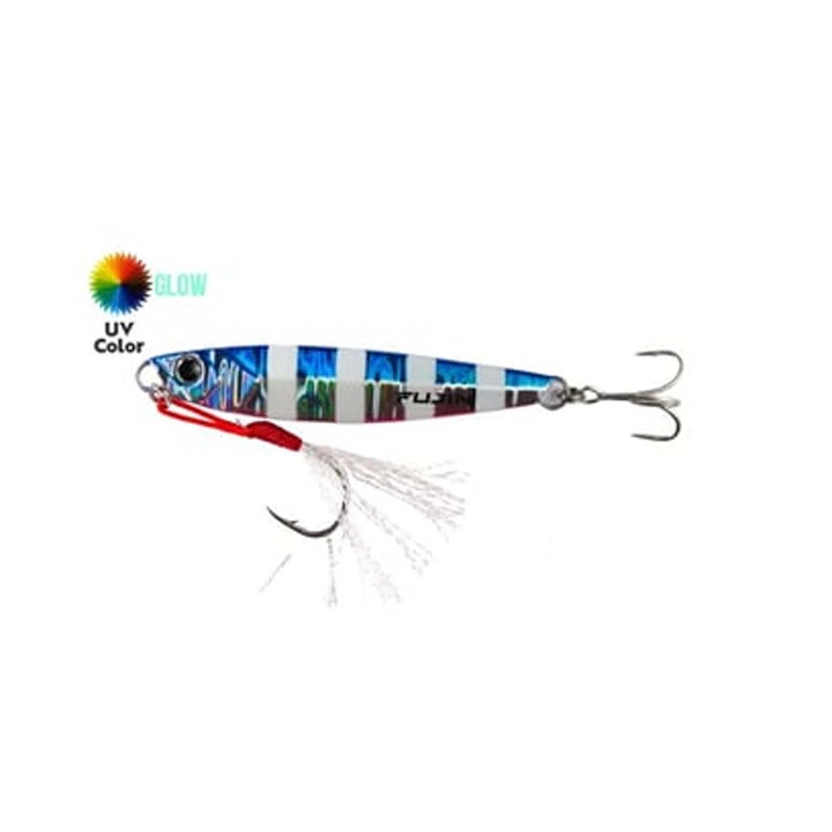 Fujin Jig-X 40gr Shore Jigging Jig Yem - MT12 Blue Pink Zebra Glow