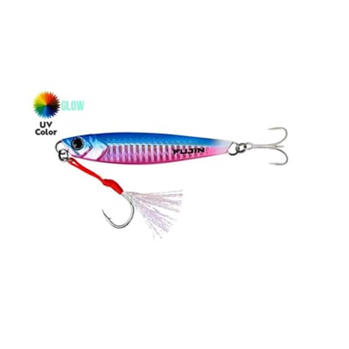 Fujin Jig-X 40gr Shore Jigging Jig Yem - MT24 Blue Pink Tail Glow