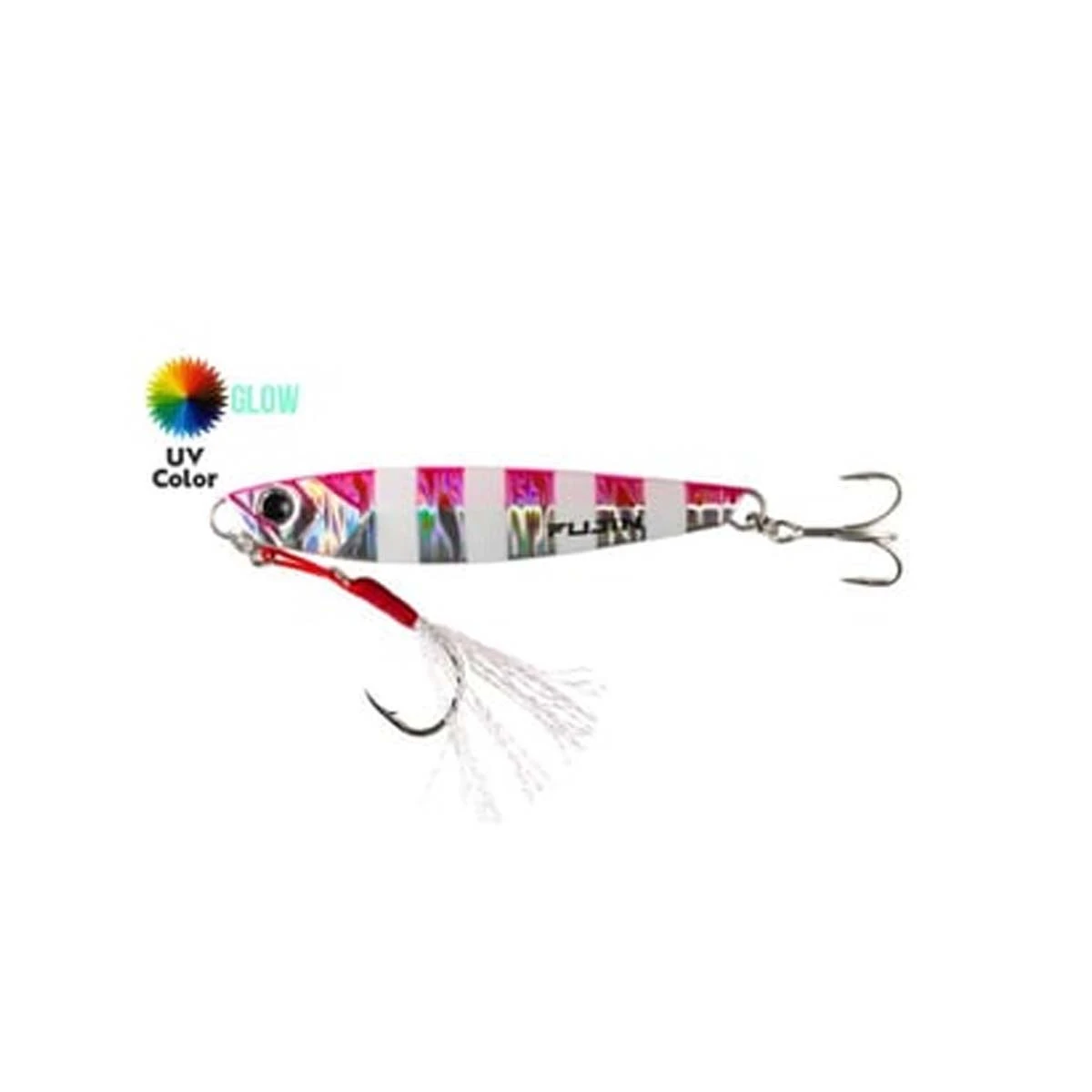 Fujin Jig-X 20gr Light Jigging Jig Yem - MT02 Pink Zebra Glow