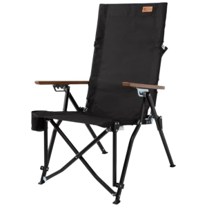 FUNKY CHAIRS Royal 4 Kademeli Katlanabilir Alüminyum Kamp Sandalyesi - Siyah