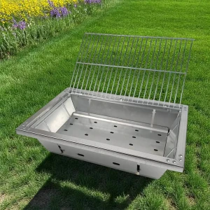 Orta Boy Galvaniz Katlanabilir Portatif Mangal 25x40cm