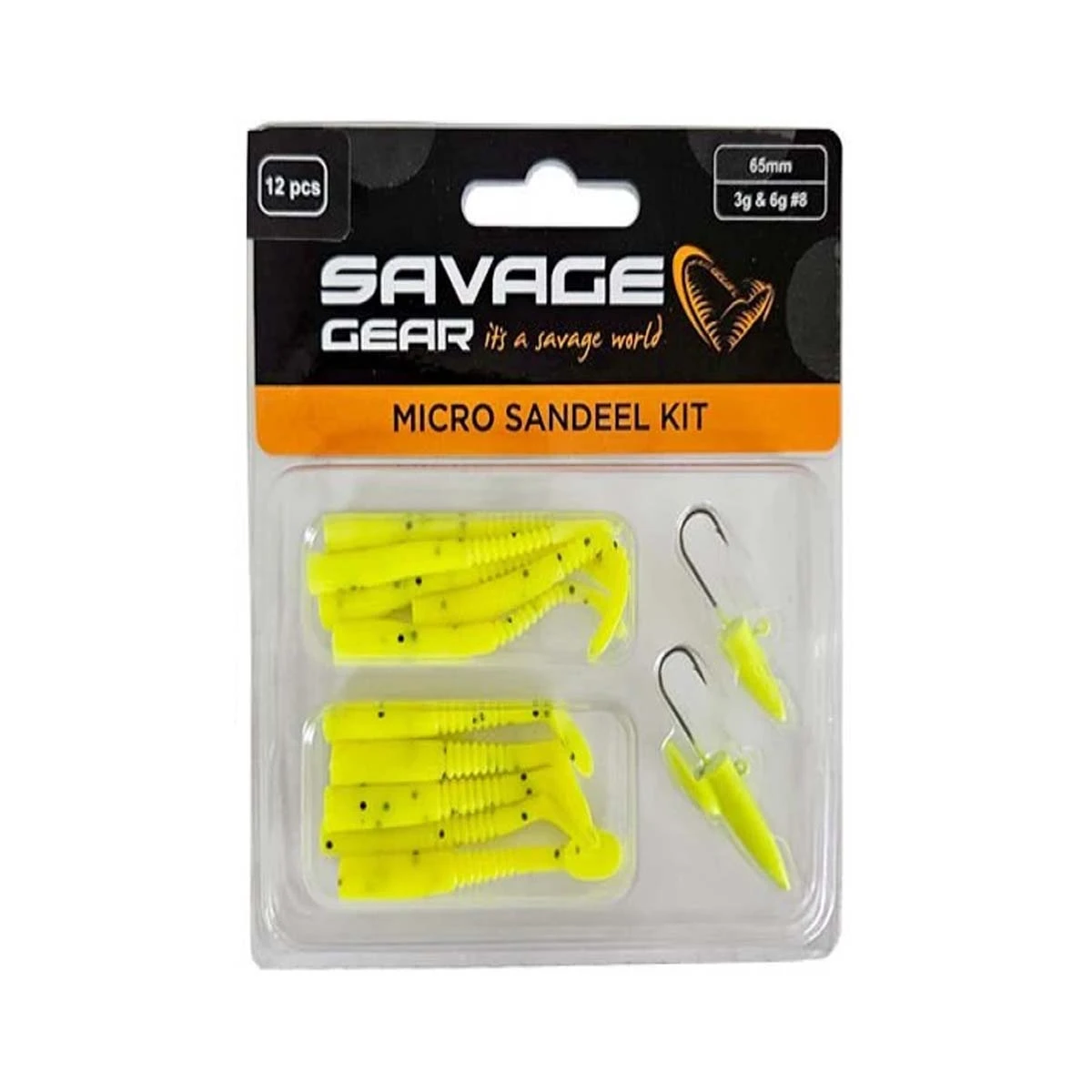 Savage gear Lrf Micro Sandeel Kit 12 Adet(1+1.5+5) Sahte Balık - Yellow