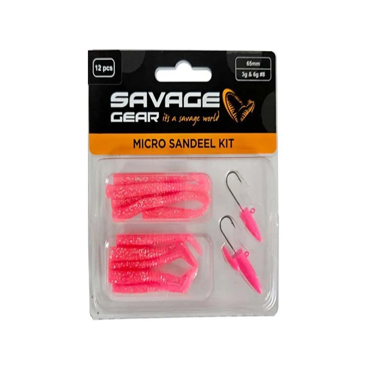 Savage gear Lrf Micro Sandeel Kit 12 Adet(1+1.5+5) Sahte Balık - Pink