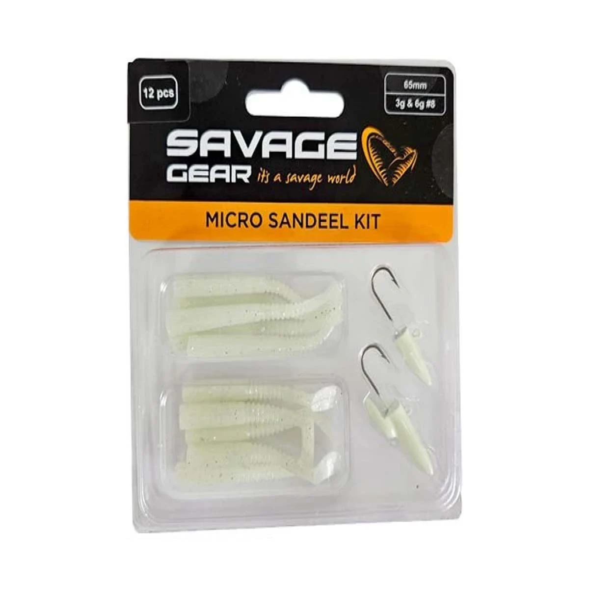 Savage gear Lrf Micro Sandeel Kit 12 Adet(1+1.5+5) Sahte Balık - Glow