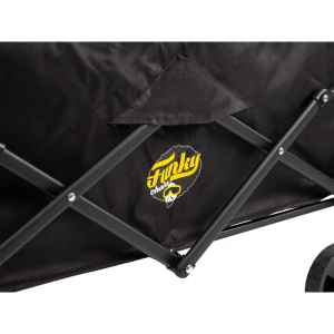 FUNKY CHAIRS 65 Litre Fren Sistemli, Rulmanlı, L Boy Katlanır Vagon Plaj Taşıma ve Kamp Arabası - Siyah