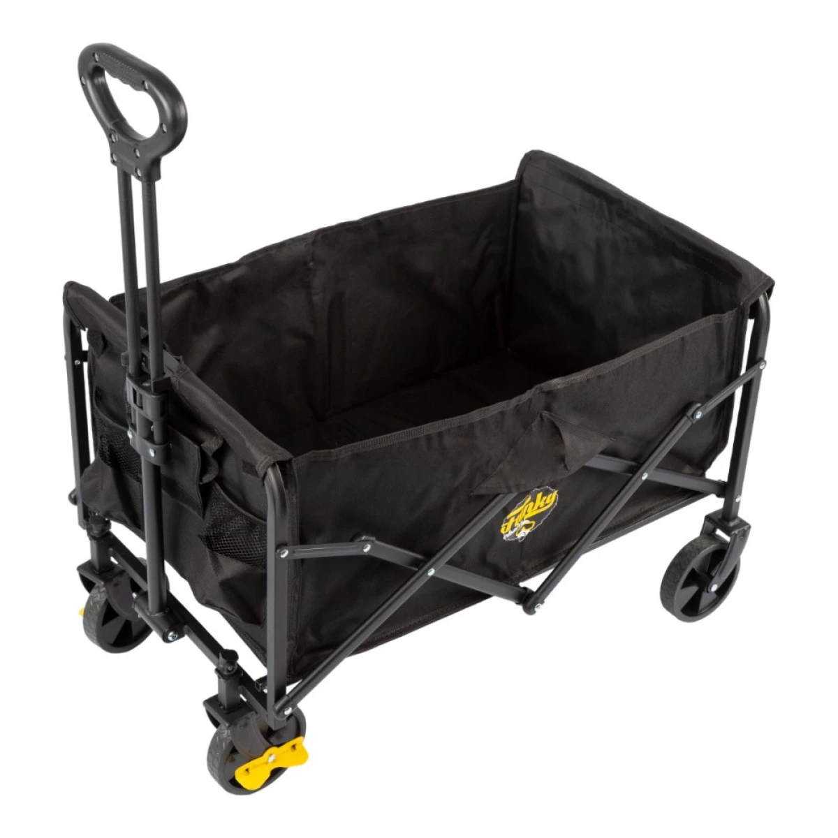 FUNKY CHAIRS 65 Litre Fren Sistemli, Rulmanlı, L Boy Katlanır Vagon Plaj Taşıma ve Kamp Arabası - Siyah