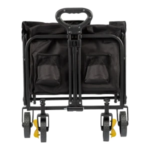 FUNKY CHAIRS 65 Litre Fren Sistemli, Rulmanlı, L Boy Katlanır Vagon Plaj Taşıma ve Kamp Arabası - Siyah