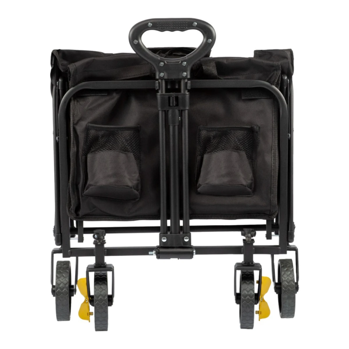 FUNKY CHAIRS 65 Litre Fren Sistemli, Rulmanlı, L Boy Katlanır Vagon Plaj Taşıma ve Kamp Arabası - Siyah