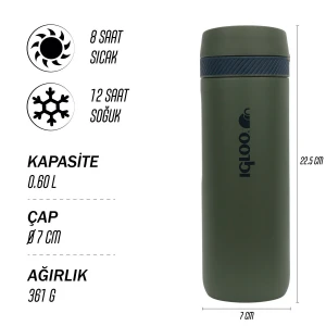 IGLOO Squid Termos 600ml-HAKİ