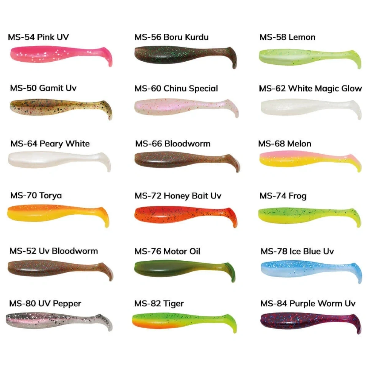 HANFISH Shad Bait 60 Silikon Yem MS-134 Purple Worm Uv