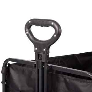 FUNKY CHAIRS 95 Litre Fren Sistemli, Rulmanlı, Kalın Teker, XL Boy Katlanır Vagon Plaj Taşıma ve Kamp Arabası - Siyah