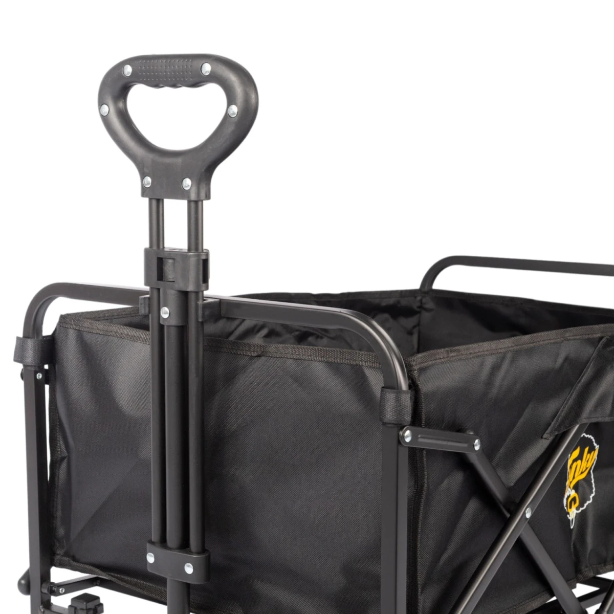 FUNKY CHAIRS 60 Litre Fren Sistemli, Rulmanlı, L Boy Katlanır Vagon Plaj Taşıma ve Kamp Arabası - Siyah