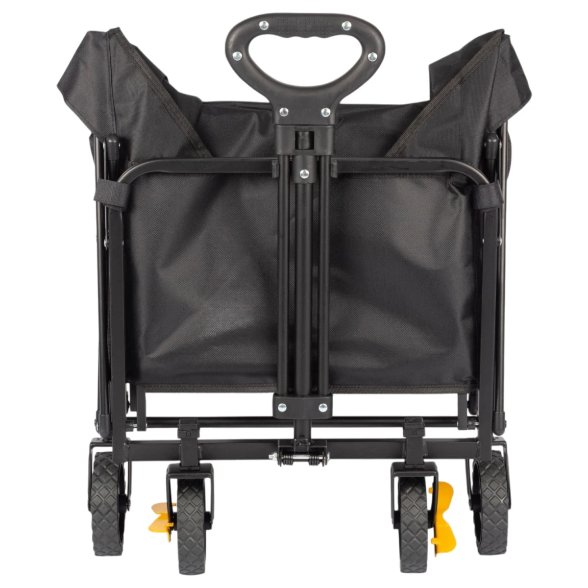 FUNKY CHAIRS 60 Litre Fren Sistemli, Rulmanlı, L Boy Katlanır Vagon Plaj Taşıma ve Kamp Arabası - Siyah