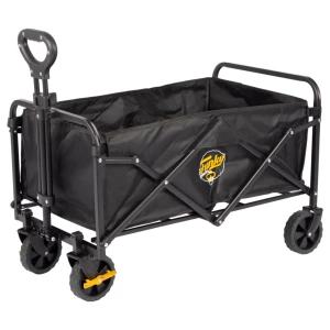 FUNKY CHAIRS 60 Litre Fren Sistemli, Rulmanlı, L Boy Katlanır Vagon Plaj Taşıma ve Kamp Arabası - Siyah