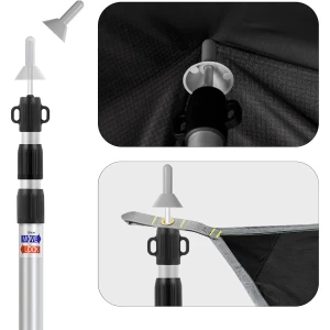 FUNKY CHAIRS 2 Adet Ayarlanabilir Teleskopik Alüminyum Tarp Tente Çadır Direği 230 cm