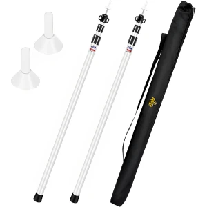 FUNKY CHAIRS 2 Adet Ayarlanabilir Teleskopik Alüminyum Tarp Tente Çadır Direği 230 cm