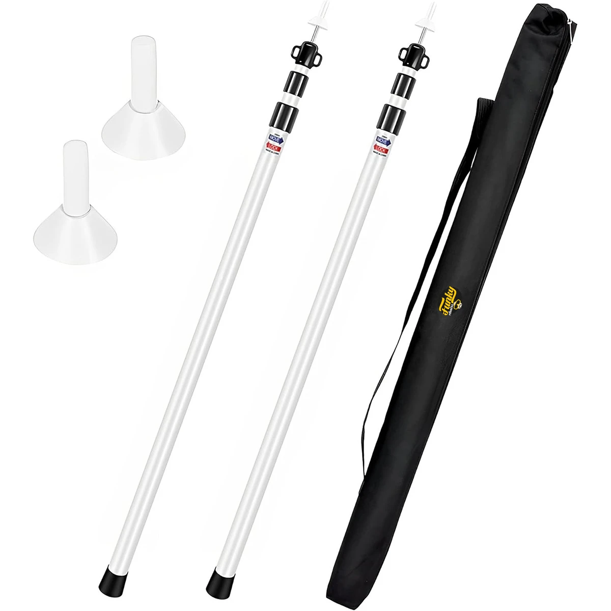 FUNKY CHAIRS 2 Adet Ayarlanabilir Teleskopik Alüminyum Tarp Tente Çadır Direği 230 cm